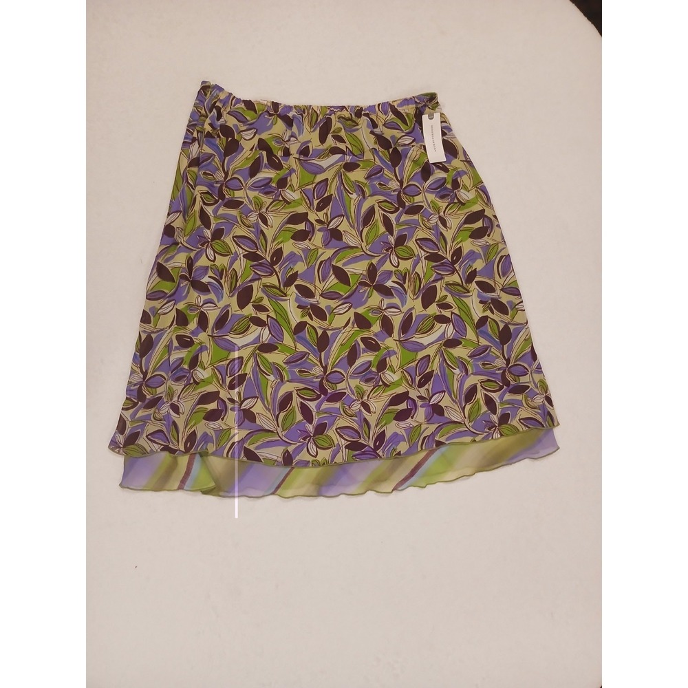 Anthropologie Requirements Rose/Pink Floral Skirt XL Multicolor Zip Waist NWT